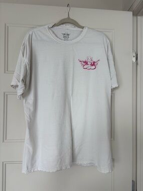 Boys Lie White Tee with Black Angel Logo
